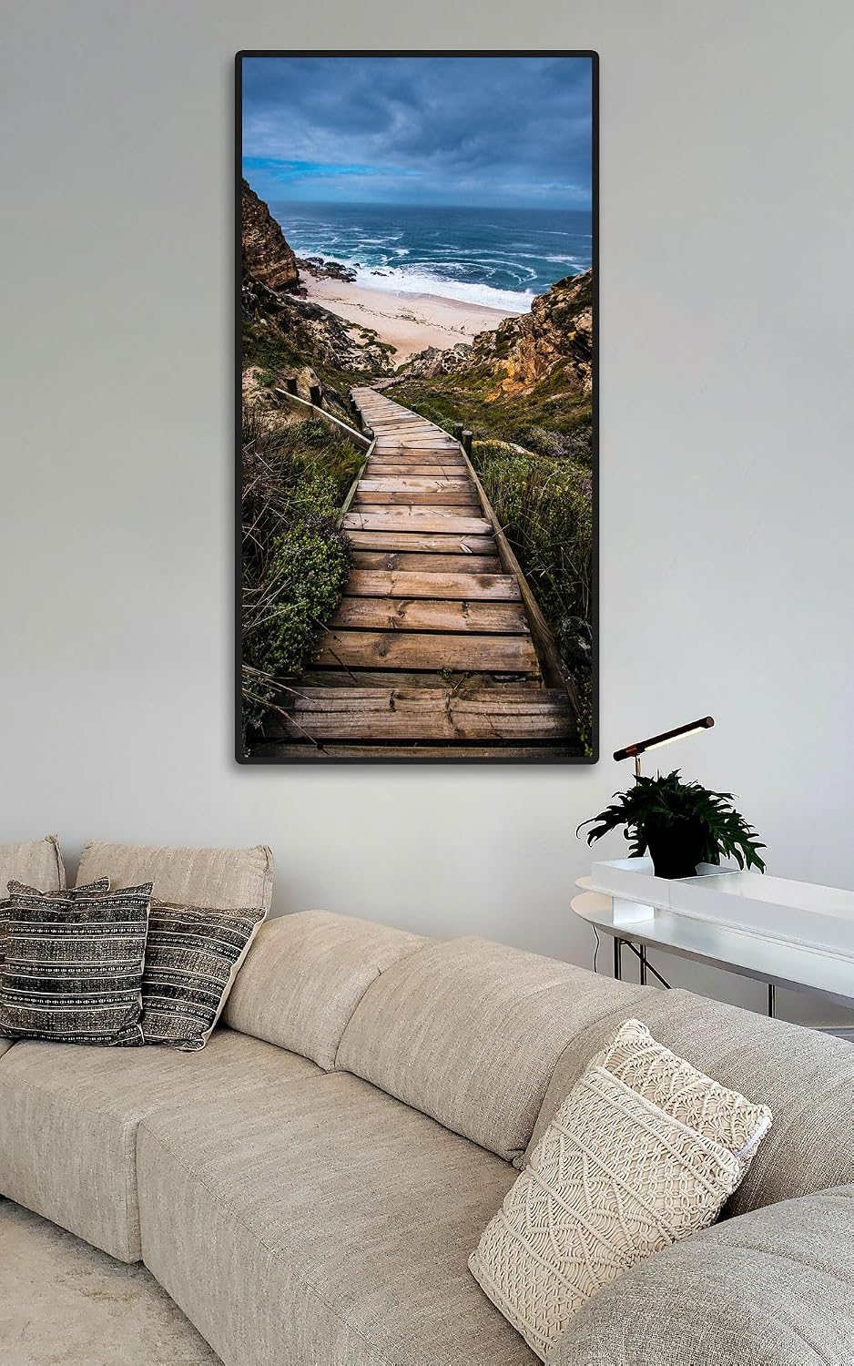Instarry DIY 5D Diamond Painting Kits Full Drill Ocean Forest Bridge Cross Stitch Embroidery Home Wall Decor Art Set 31.5x15.7 inch