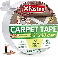 Vista 18 de XFasten Cinta adhesiva de doble cara para alfombras de área, 3 pulgadas x 20 yardas, cinta antideslizante de agarre resistente, funciona como agarre