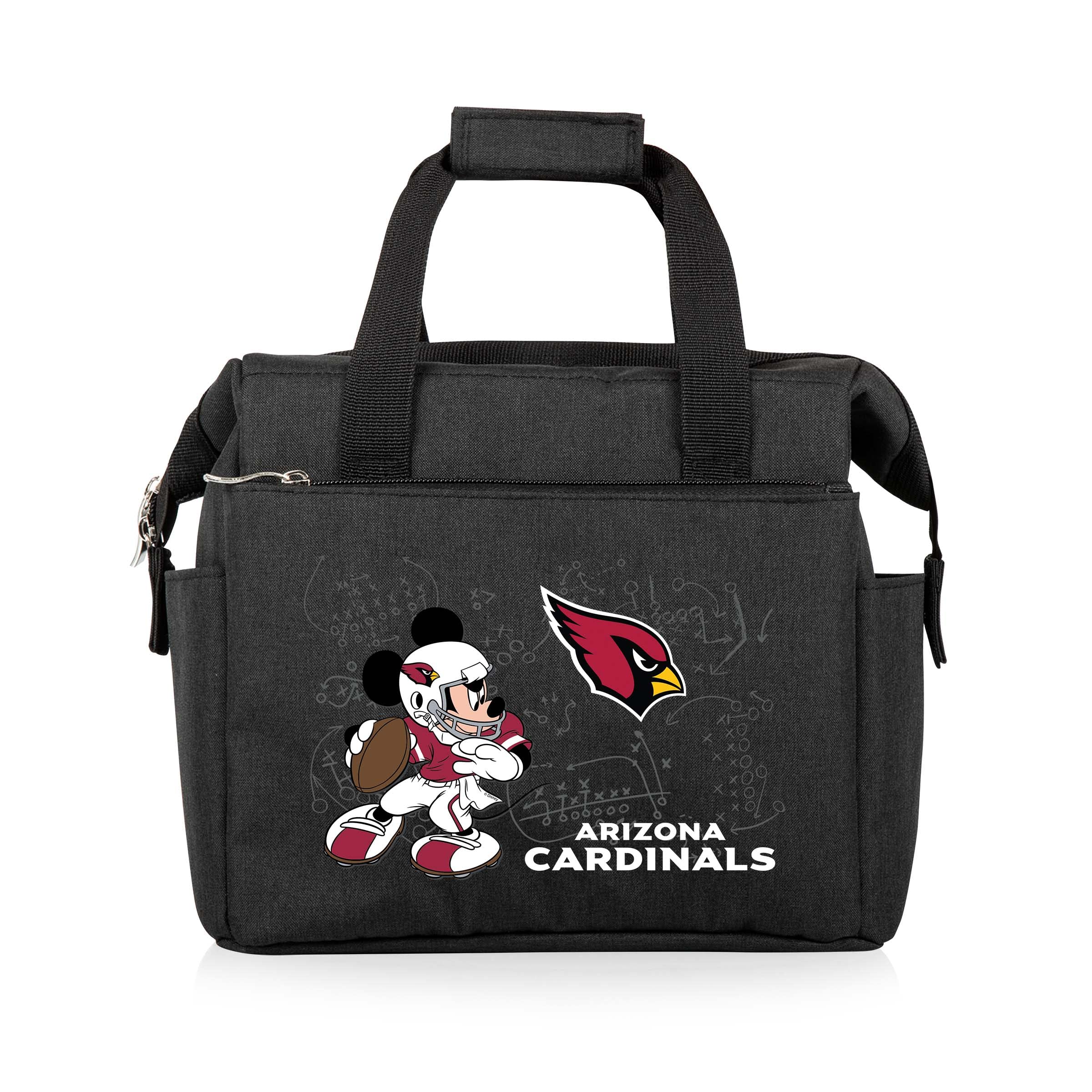 PICNIC TIME NFL Mickey Mouse On The Go Lunch Bag - Soft Cooler Lunch Box - Insulated Lunch Bag, (Black)