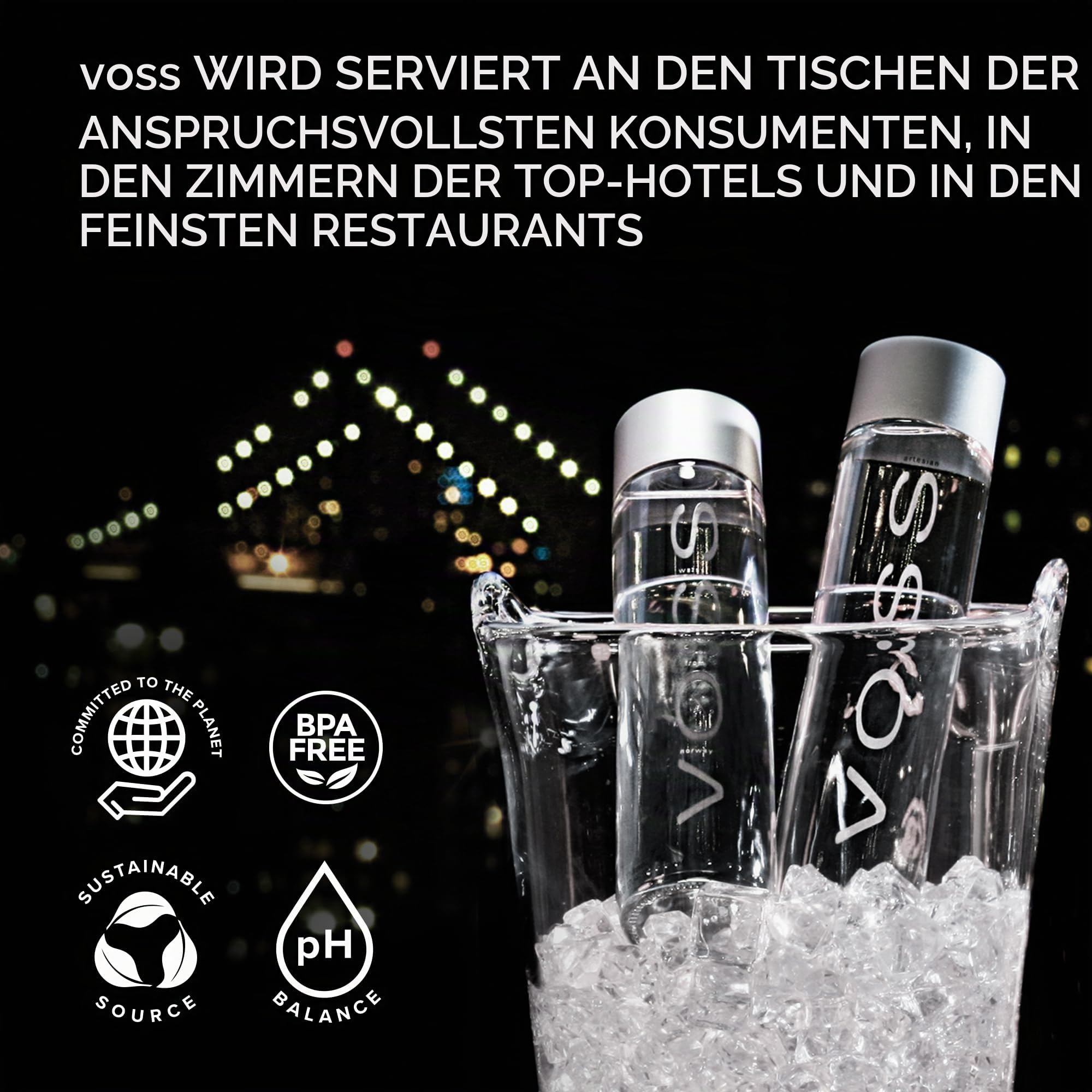 VOSS Still Water Glasflasche, 16,55 kg