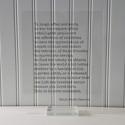 Miniatura 3 de Ralph Waldo Emerson - To laugh often and much to win respect to earn appreciation to find the beauty in others to leave the world better one life