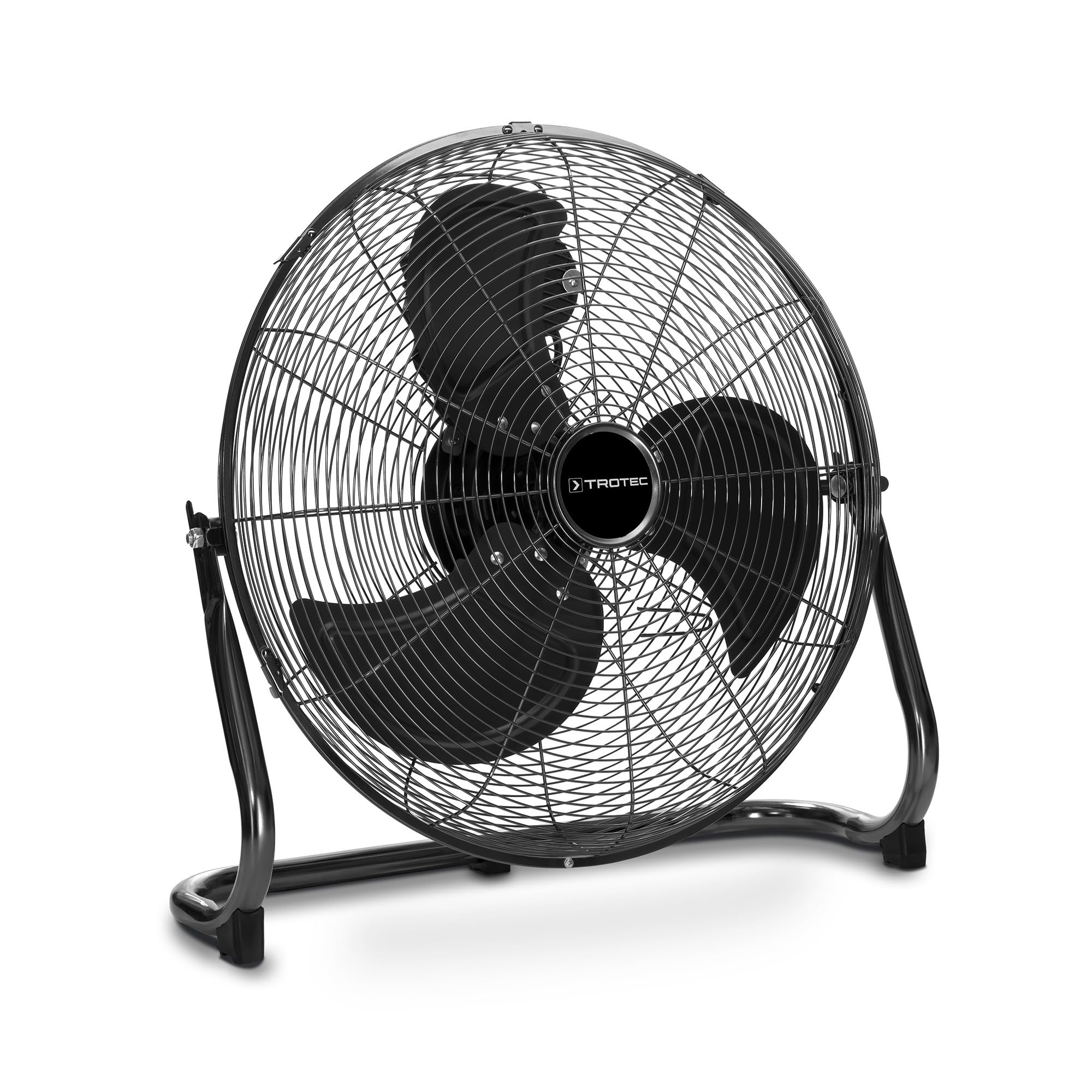 TROTEC Ventilatore da pavimento TVM 19-120 W, Ø 45 cm, alloggiamento in metallo, 3 velocità, inclinabile, potente, ideale per casa, ufficio o studio