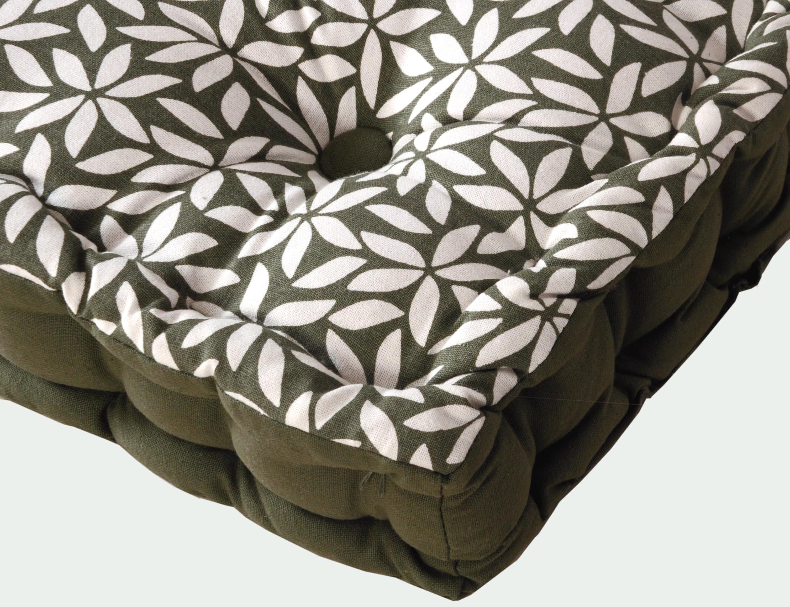 Atout Ciel Cuscino da pavimento 40 x 40 cm con manico, cachi