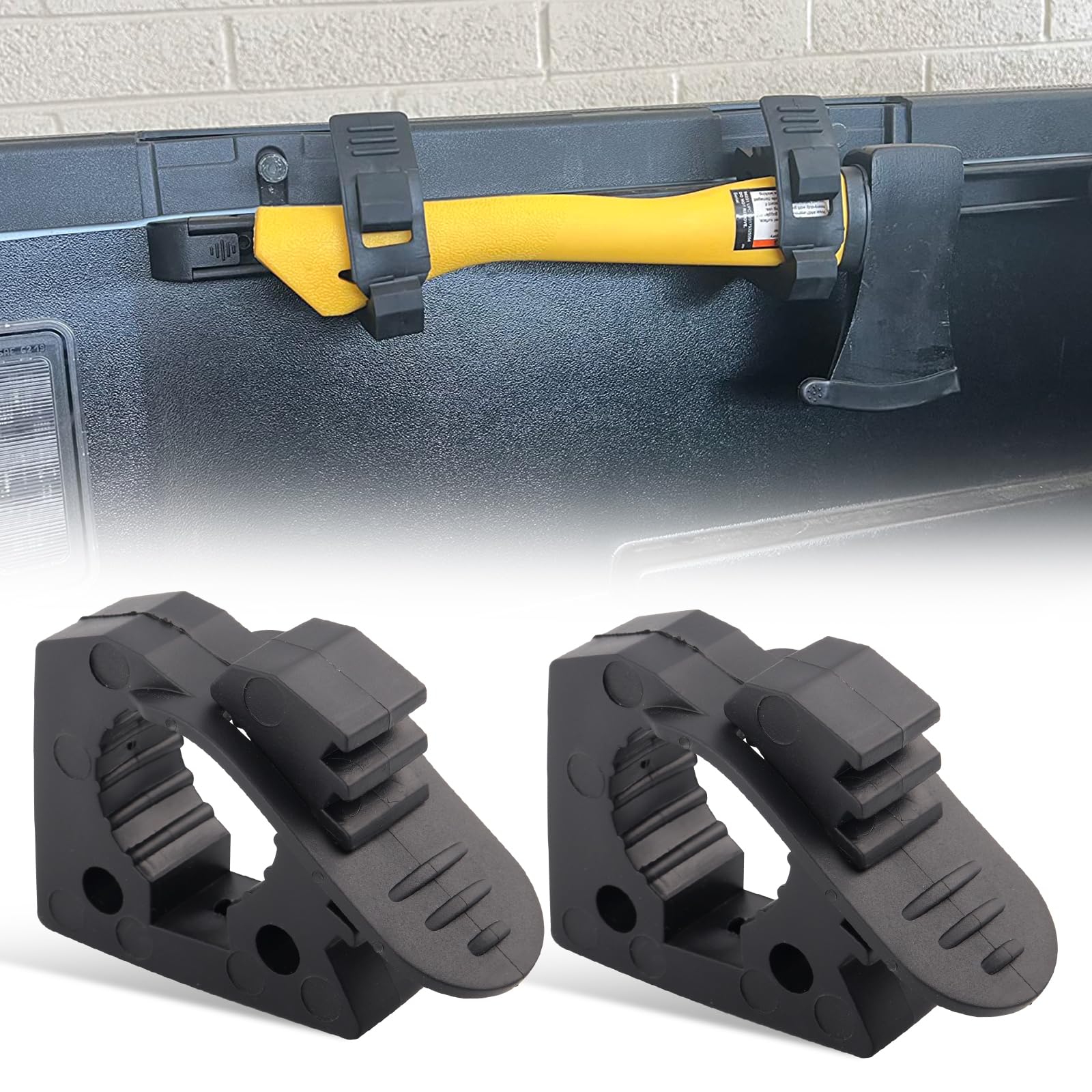 Shovel Mounts Quick Release Rubber Clamp Mounting Bracket Fits 1-1/5''-1-3/5'' Diameter Tool Or Round Tube Compatible With Off-Road 4X4 Parts SUV Boat Or Any Wall 2PCS
