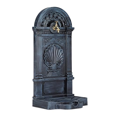 Relaxdays Fontaine de jardin antique design nostalgique antiquités aluminium jardin