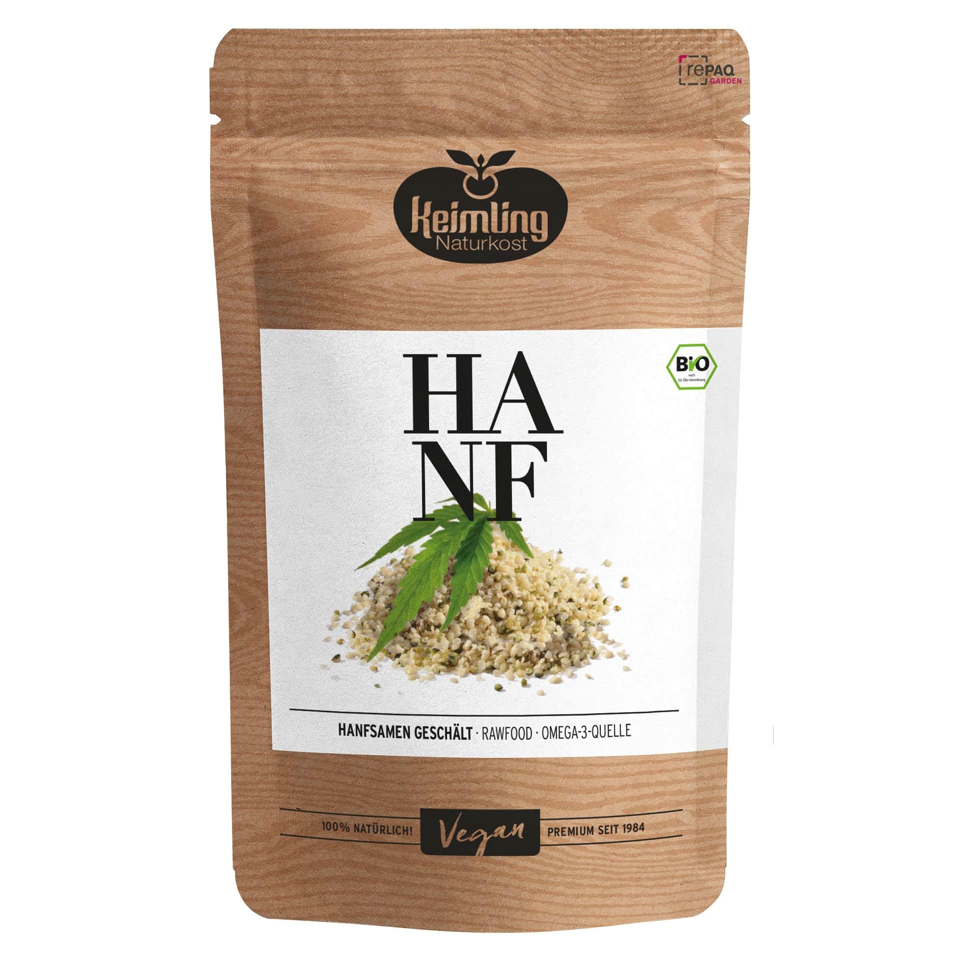 Bio Hanfsamen geschält 2,5 kg – 100 % naturrein & roh – Premium Qualität aus kontrolliert biologischem Anbau – Vegan, proteinreich & ballaststoffreich – Ohne Zusätze