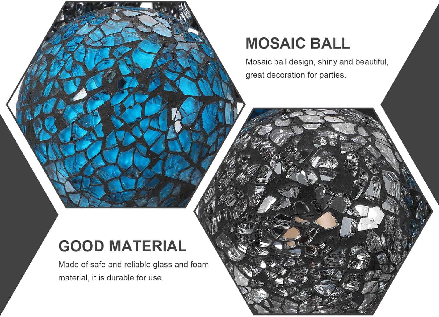 Alipis Marble Home Decoration Mosaic Decorative Balls Sphere Decors for Living Room