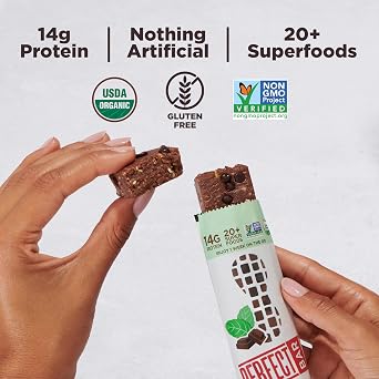 Perfect Bar Protein Bars, Chocolate Mint Peanut Butter, 24 x 2.3 oz