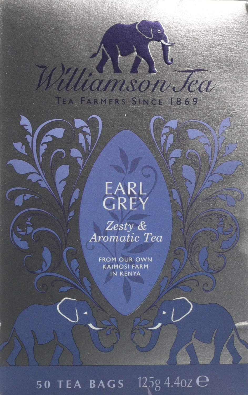 Williamson Earl Grey Tea Bags 125g 50 Individual Tea Bags Luxury