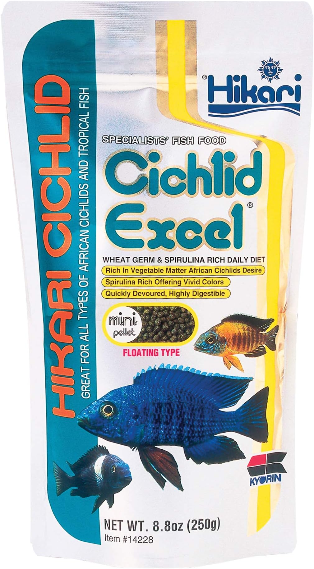 Cichlid Excel Floating Pellets for Pets, 250 g