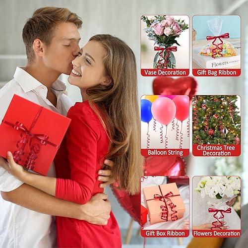 Miniatura 110 de Cinta rizadora morada – Cinta rizadora metálica brillante de 500 yardas para envolver regalos, globos, Halloween y fiestas de cumpleaños Cinta morada