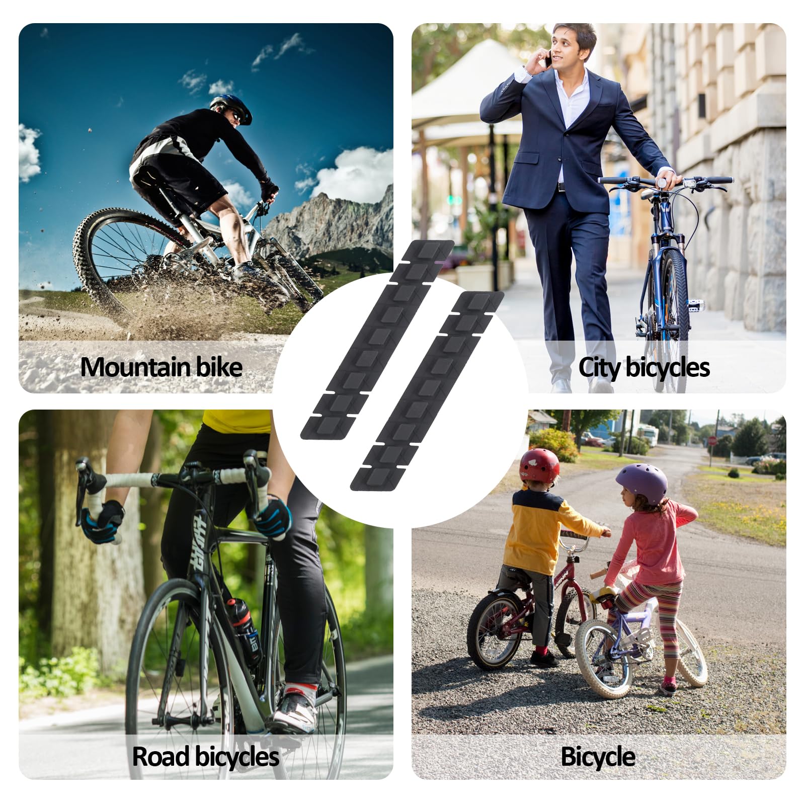 Sprießen Fahrrad Kettenstrebenschutz 2er Set - Silikon Mit 3M Kleber