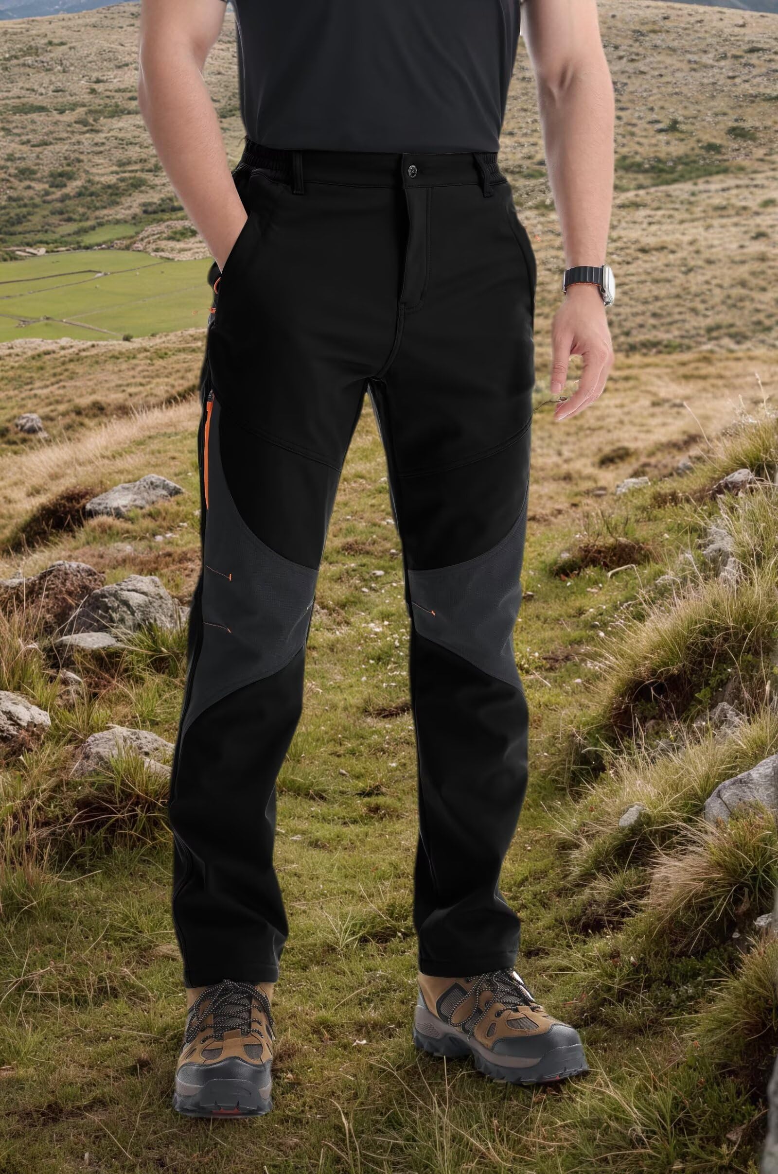 Pantalones Trekking Hombre Impermeables Invierno