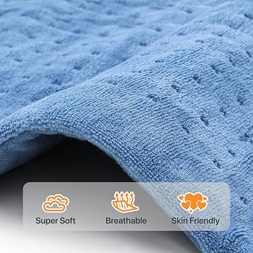 Miniatura 4 de mollie Almohadilla térmica eléctrica de 20 x 24 pulgadas, 3 ajustes de calor y 306090 minutos, lavable a máquina, almohadilla térmica de apagado