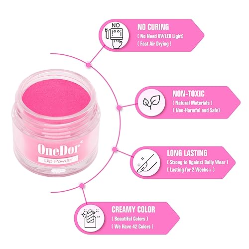 Miniatura 5 de OneDor - Polvo para uñas, polvo para inmersión de uñas, sistema de pigmentos de color acrílico, 1 onza, 33