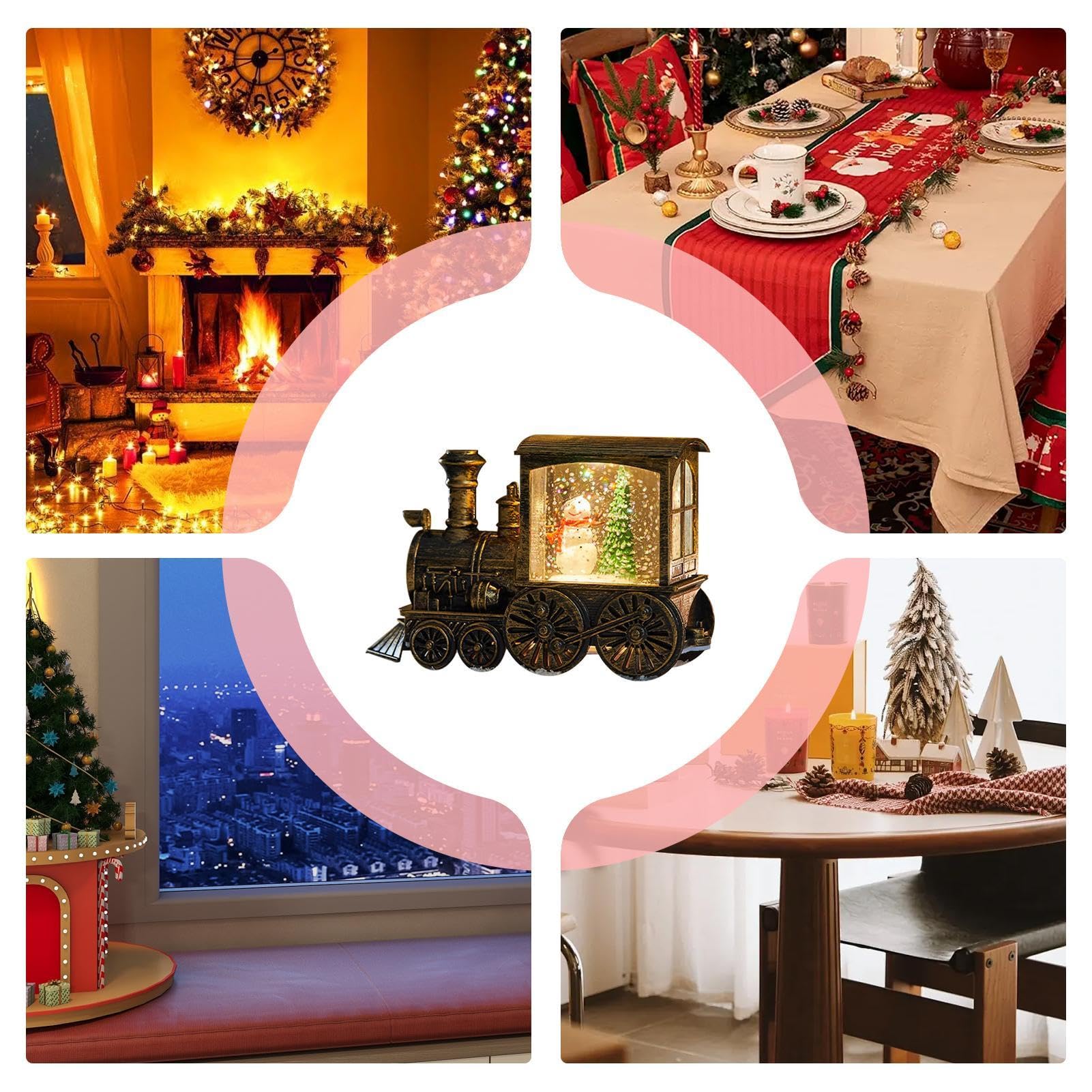 Amazon.co.jp: クリスマス トレイン スノードーム ヴィンテージ