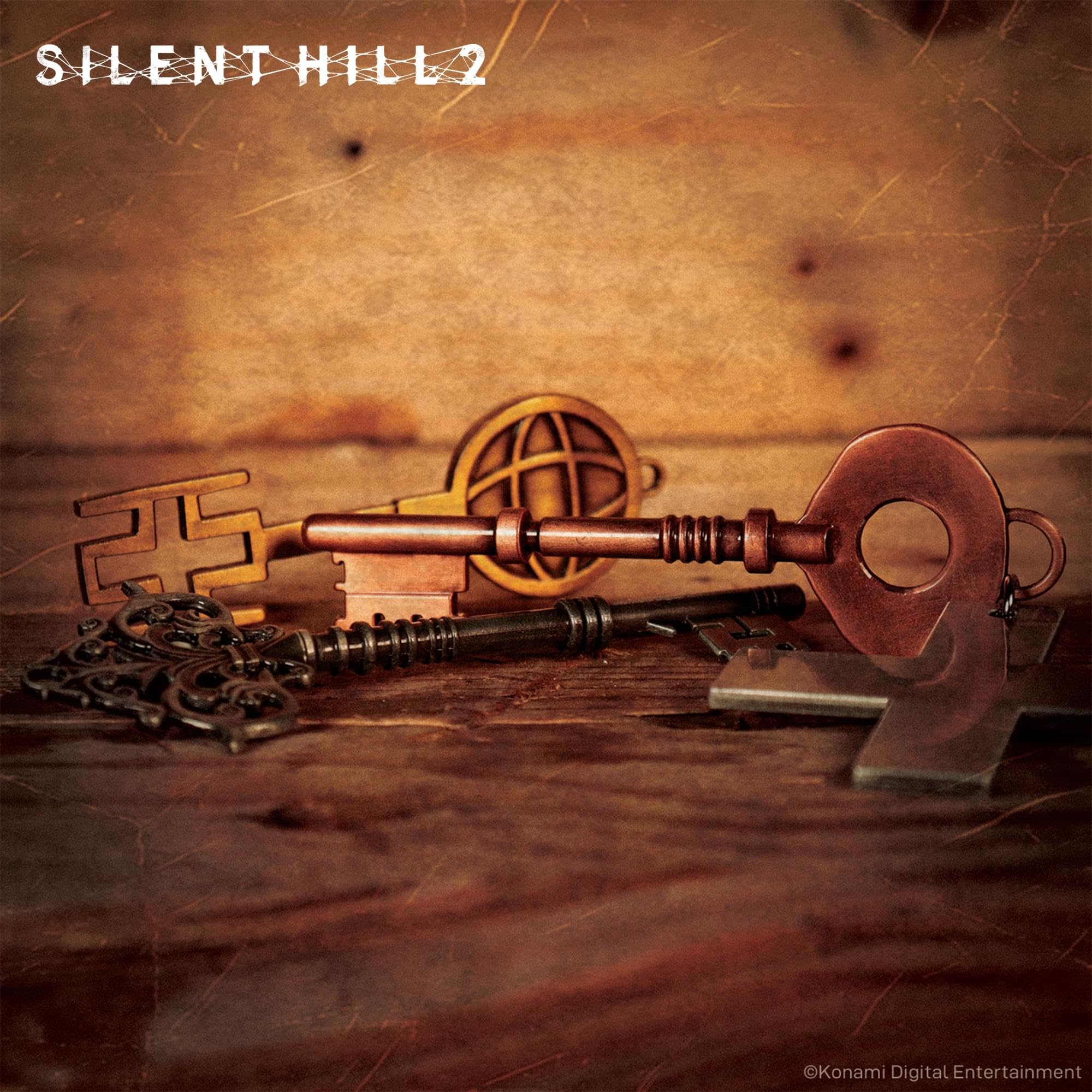 FaNaTtik SILENT HILL - Set di 2 chiavi in metallo da collezione in edizione limitata (lato legno, Brookhaven, Toluca), con licenza ufficiale, scatola numerata, memorabilia del gioco horror