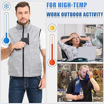 Cooling Vest for Women & Men Ice Vest for Hot Weather Outdoor Work, Waterproof Cooling Ice Vest with 24 Ice Packs