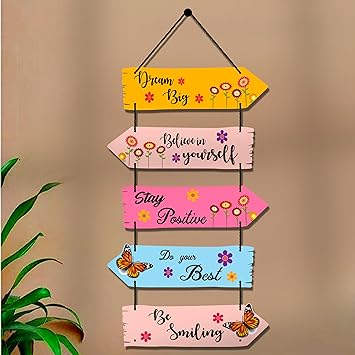 Expleasia, Exuberant & Luxury Decor Decorative Wall Hanging Wooden Art Decoration Item for Home | Office | Living Room | Bedroom | Decoration Items | Motivational quotes decor| Gift Items (Dream Big)
