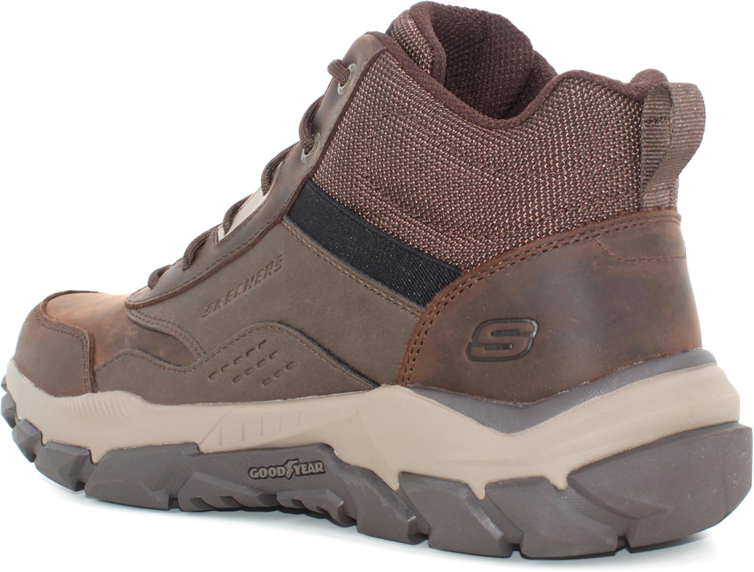 Skechers Men's USA Santoro - Hopkins Mid Top Leather Lace Up boot W/Mesh On Collar - Image 8