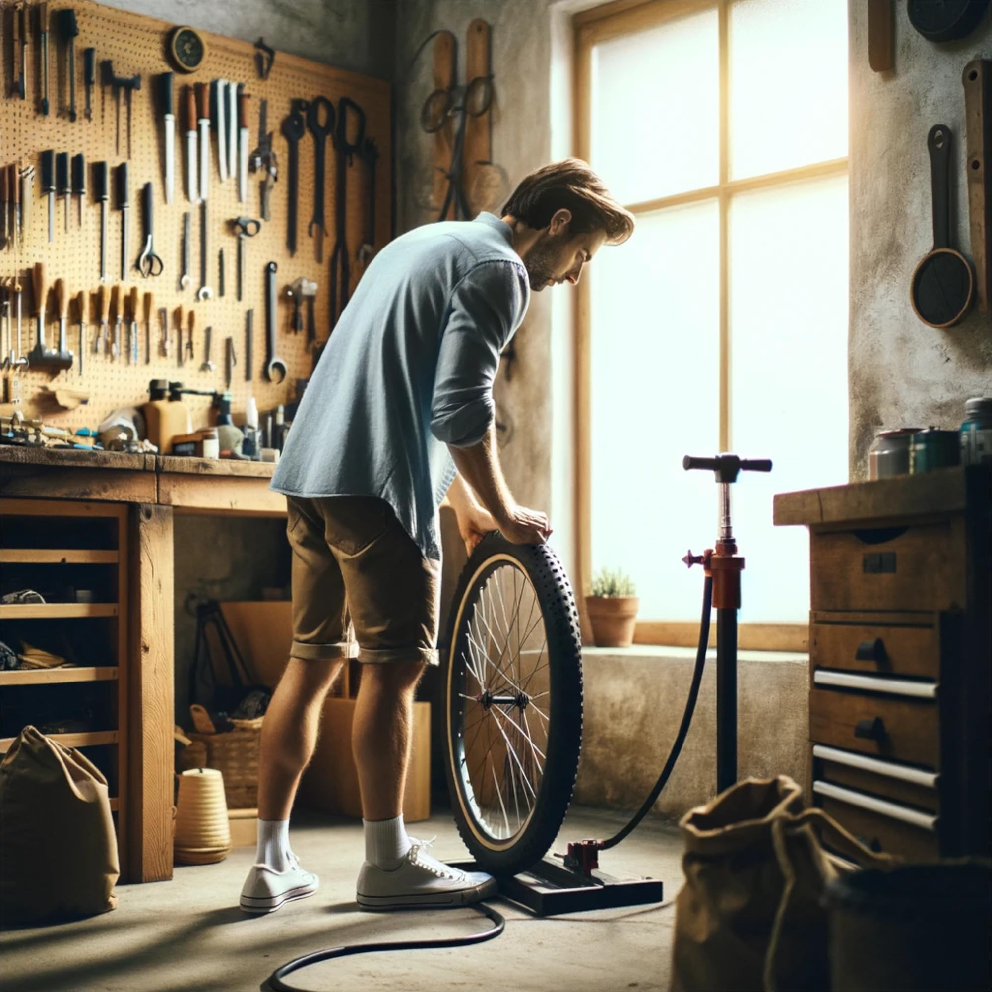 Pompa do Bicicleta Testa Tubo Flessibile Valvola Presta Schrader MTB