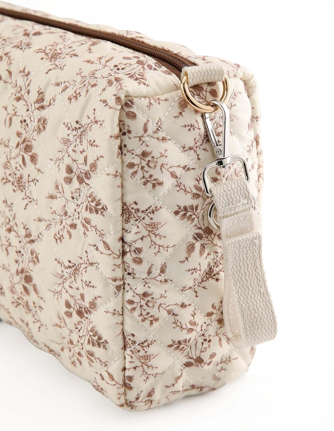 Cute Diaper Tote Bag Baby Stroller Organizer, Quilted Floral Mommy Bag Travel Baby Bag Nursery Storage for Outdoor