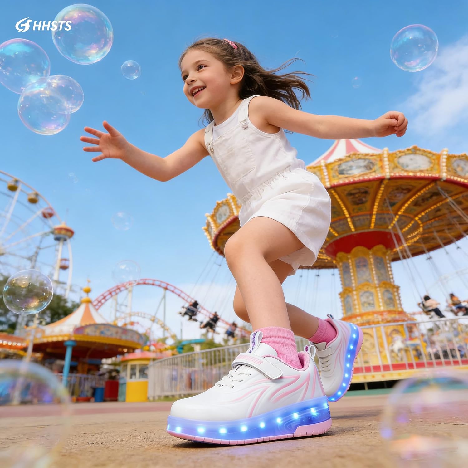 HHSTS Kids Shoes - New Upgraded with Wheels LED Light Color Shoes Shiny Roller Skates Skate Shoes Simple Kids Gifts Boys Girls The Best Gift for Party Birthday Christmas Day