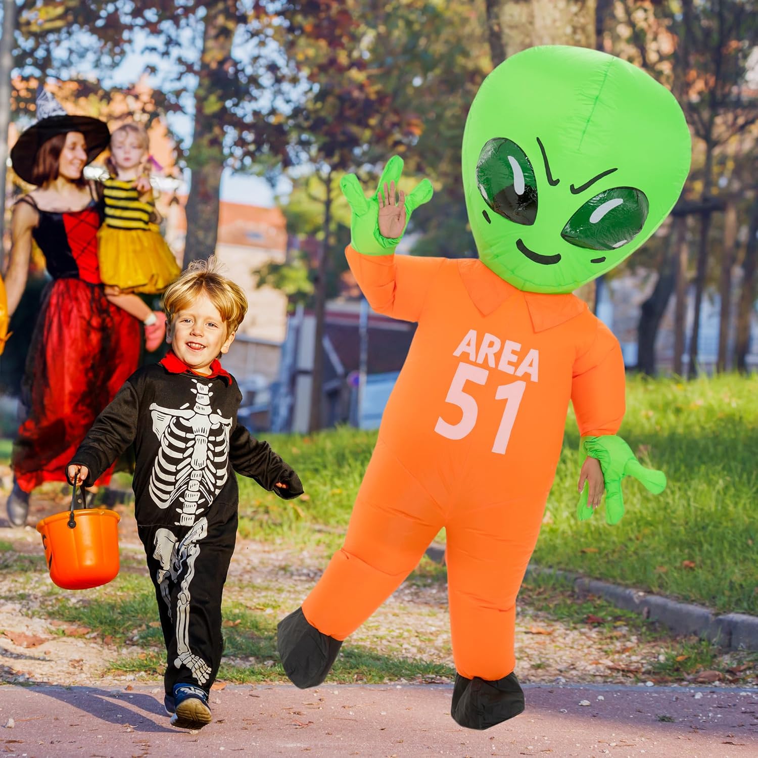 Blow Up Party Costumes,Inflatable Costume Adult,Inflatable Alien Costume,Halloween Costumes for Men/Women,X-Large Size - Image 3