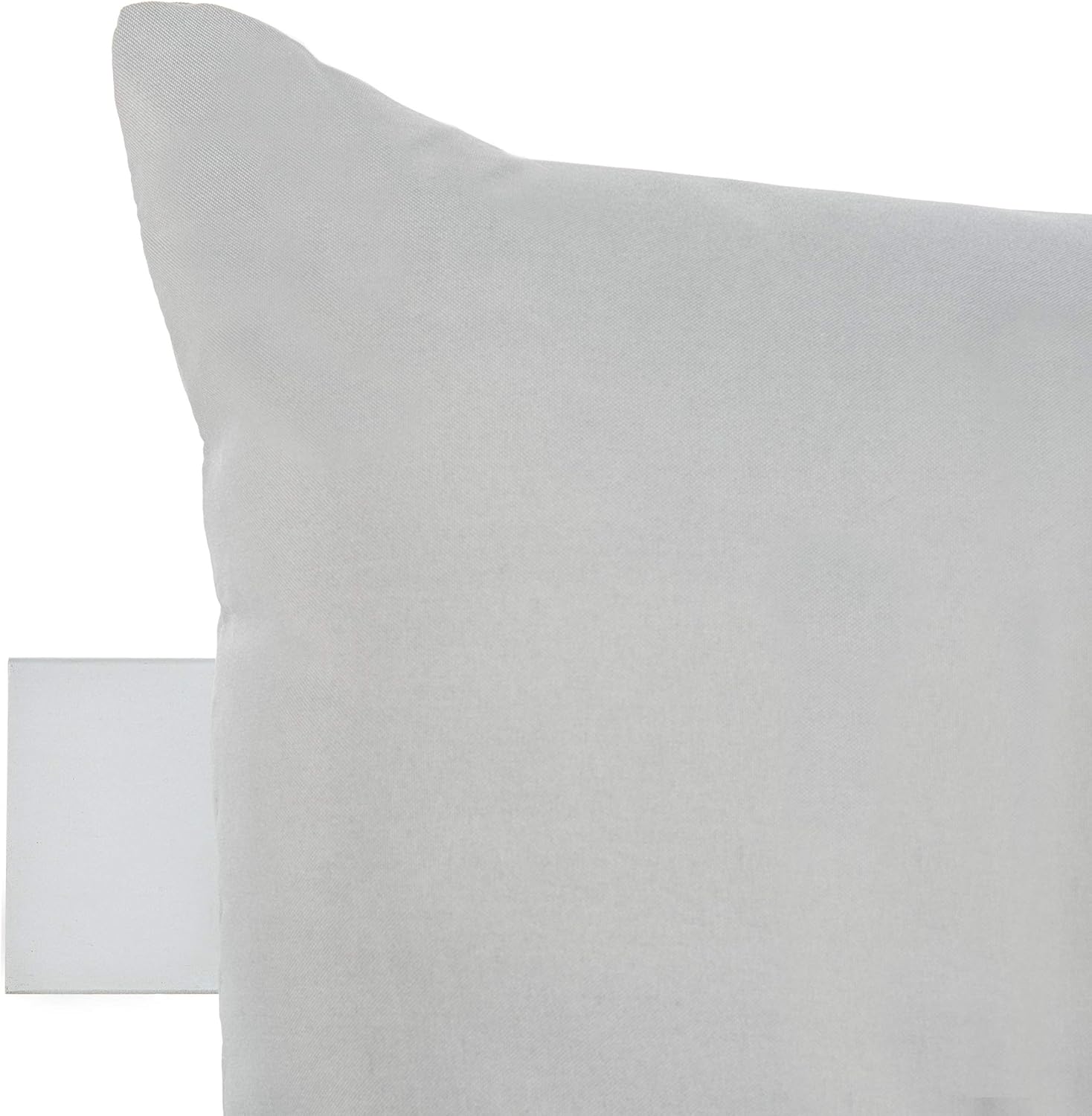 SAFAVIEH PAT7055C-3BX Outdoor Lansen Ash 4-Piece Corner Sectional Seat Cushions Included Patio Set, Grey/Grey with Solid Pillow