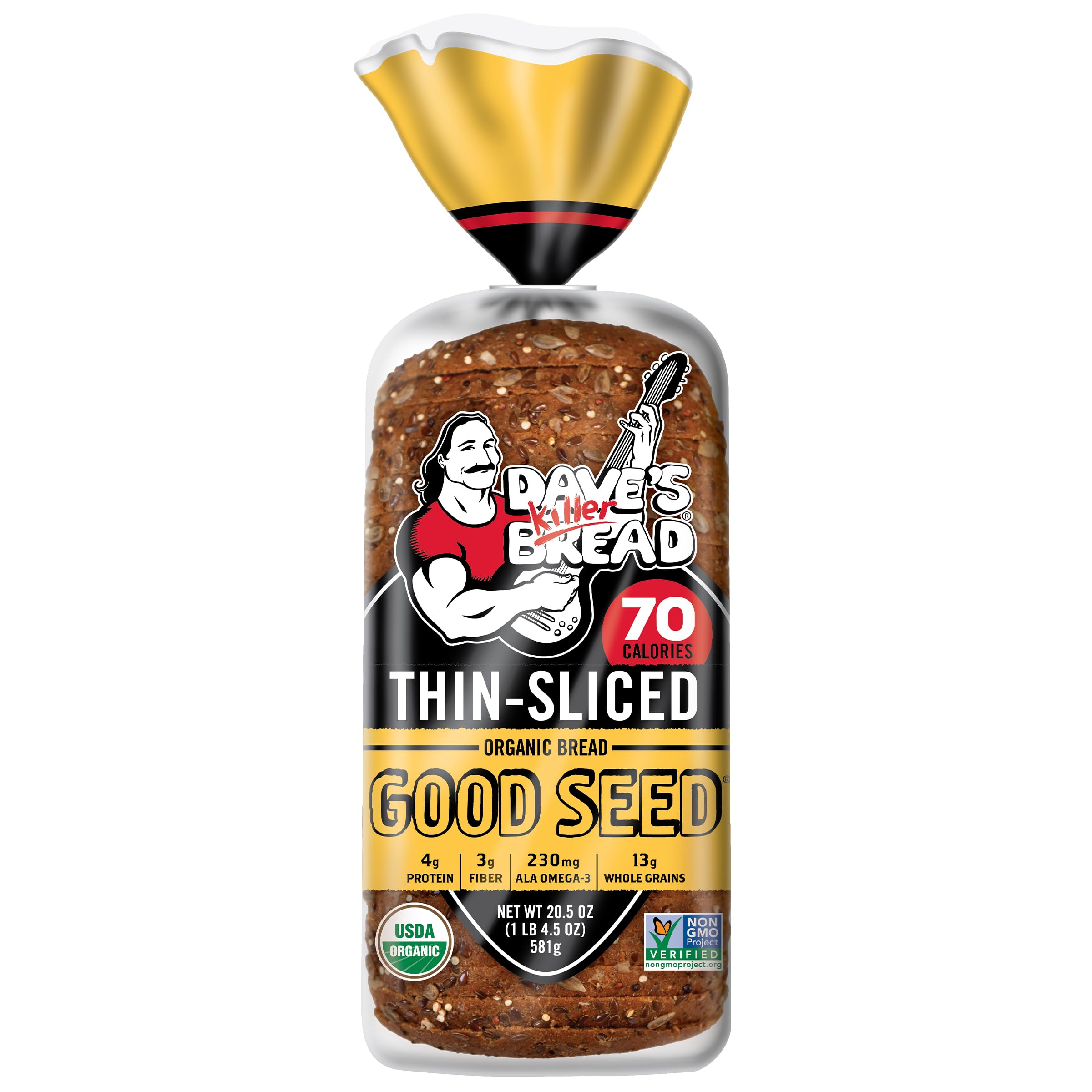Dave's Killer Bread Good Seed Thin-Sliced, Organic Bread, 13g Whole Grains per Slice, 20.5 oz Loaf