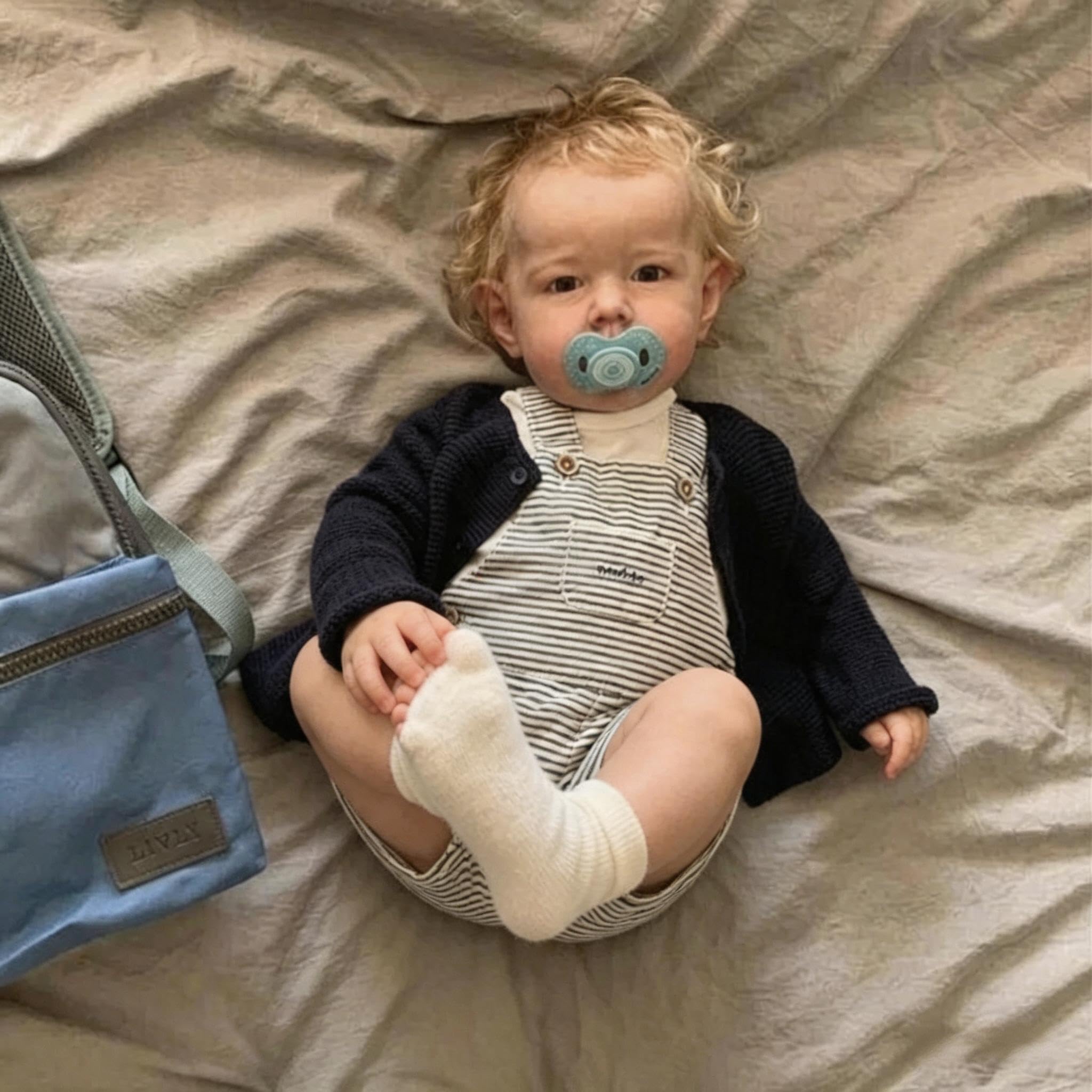 Silikonowe realistyczne lalki Reborn Baby Dolls Boys 50 cm pełne winylowe lalki noworodka chłopiec z blond włosami realistyczne Reborn Bebe lalki wodoodporne zabawki, prezenty dla dzieci w