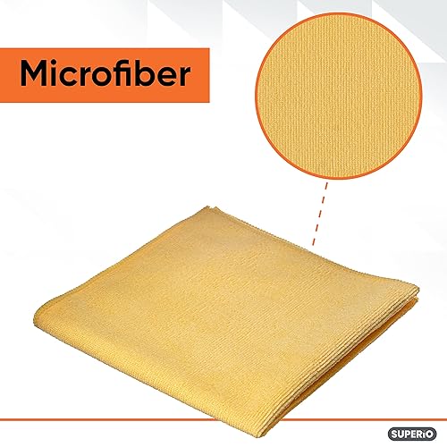 Miniatura 2 de Superio Paño de limpieza de microfibra amarillo para automóviles, casa, Bthroom 16 x 16, tela milagrosa, sin manchas, sin pelusas, no necesita
