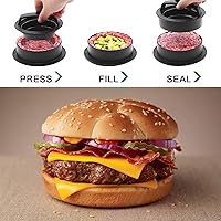 Vista 8 de Burger Press Hamburger Patty Maker Slider Press Stuffed Burger Patty Press Regular Burger Patties Cookery Mold 3 in 1 Non Stick Kitchen Barbecue Tool