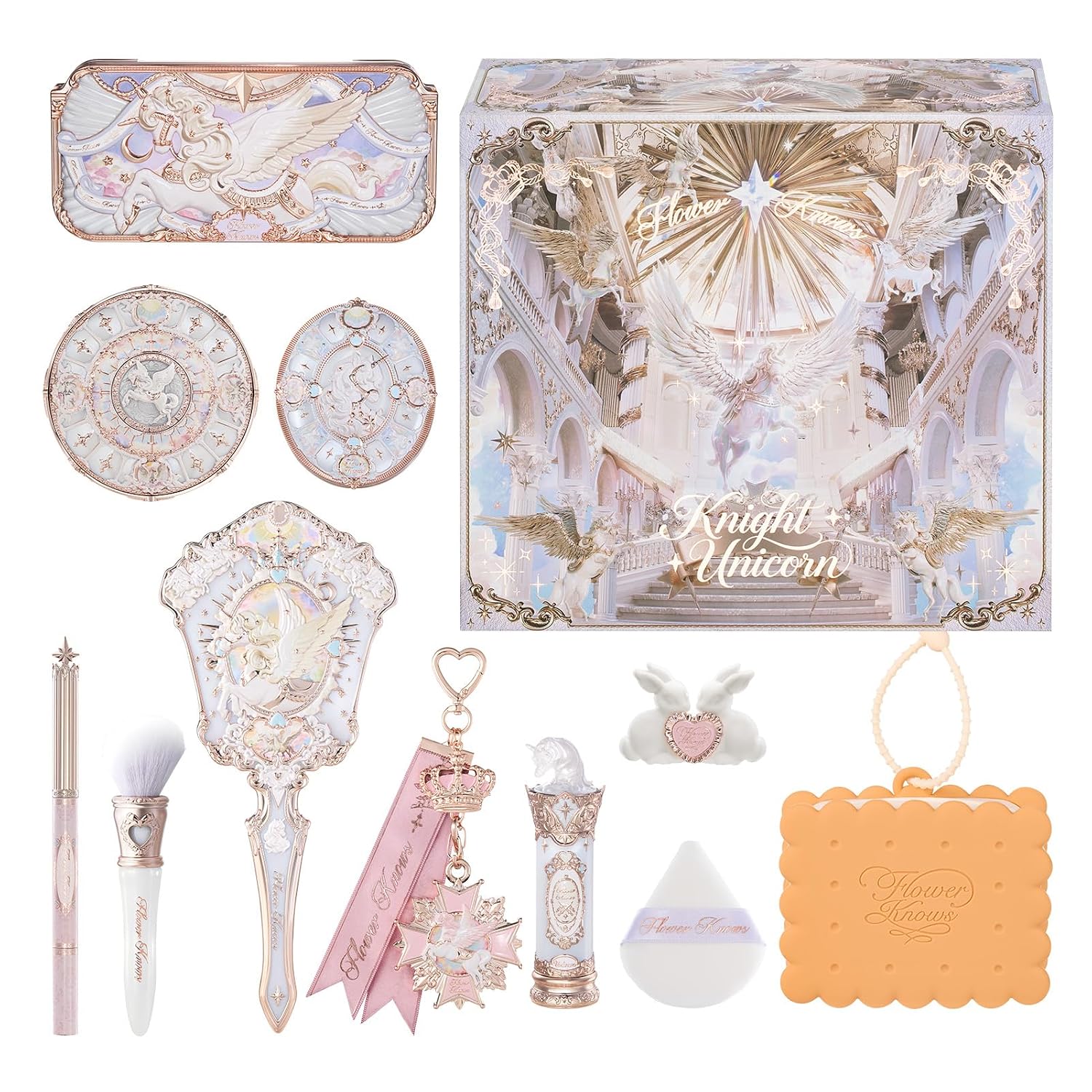 Flower Knows Knight Unicorn Mini All-In Gift Set, Ivory Starlight Unicorn