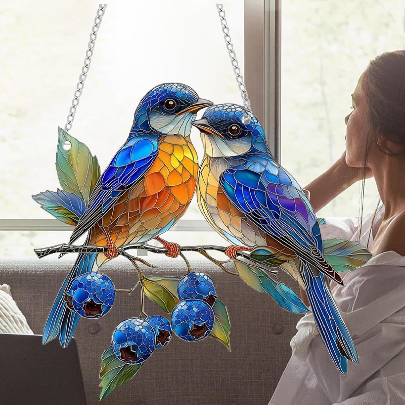 Wanddekoration Scheiben-Set Mit Eulen-Motiv – Bunte Acryl-Scheiben Im Boho-Style, Inkl. Aufhängung