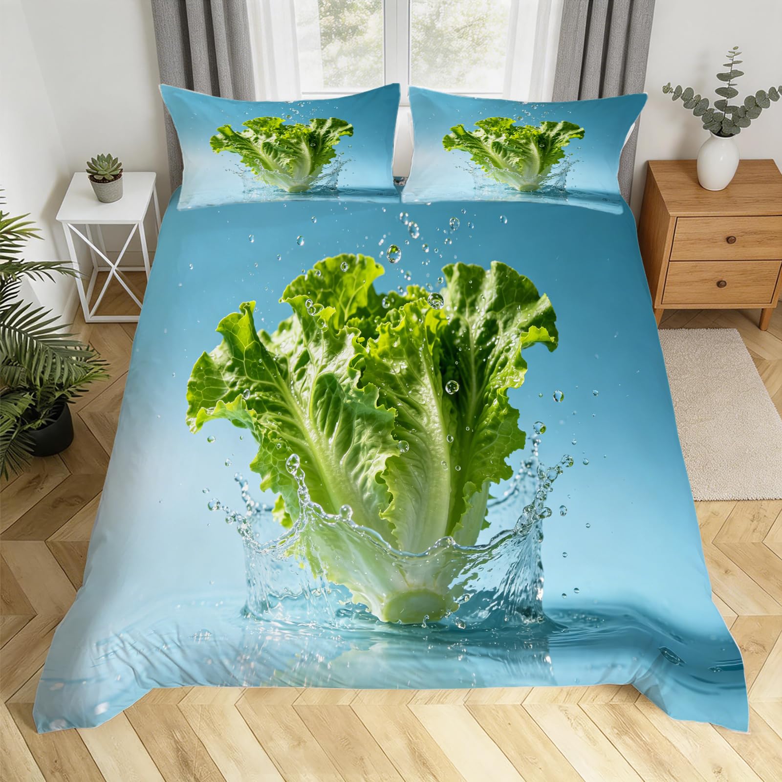 Housse de couette 160x200 légumes pour une chambre nature