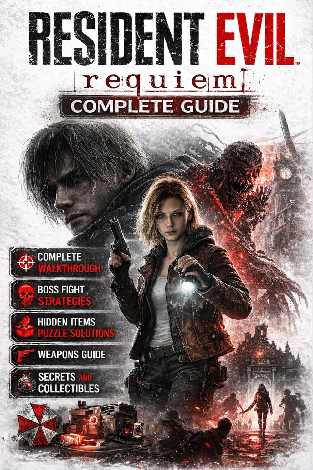 Resident Evil Requiem Complete Guide: The Comprehensive Official Strategy Walkthrough to Escape the Nightmare, Boss Battles, Puzzle Solutions, Weapon Upgrades, Item Locations, and Hidden Secrets