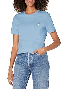 PS Paul Smith Women's Zebra T-Shirt, Turquoise at Amazon