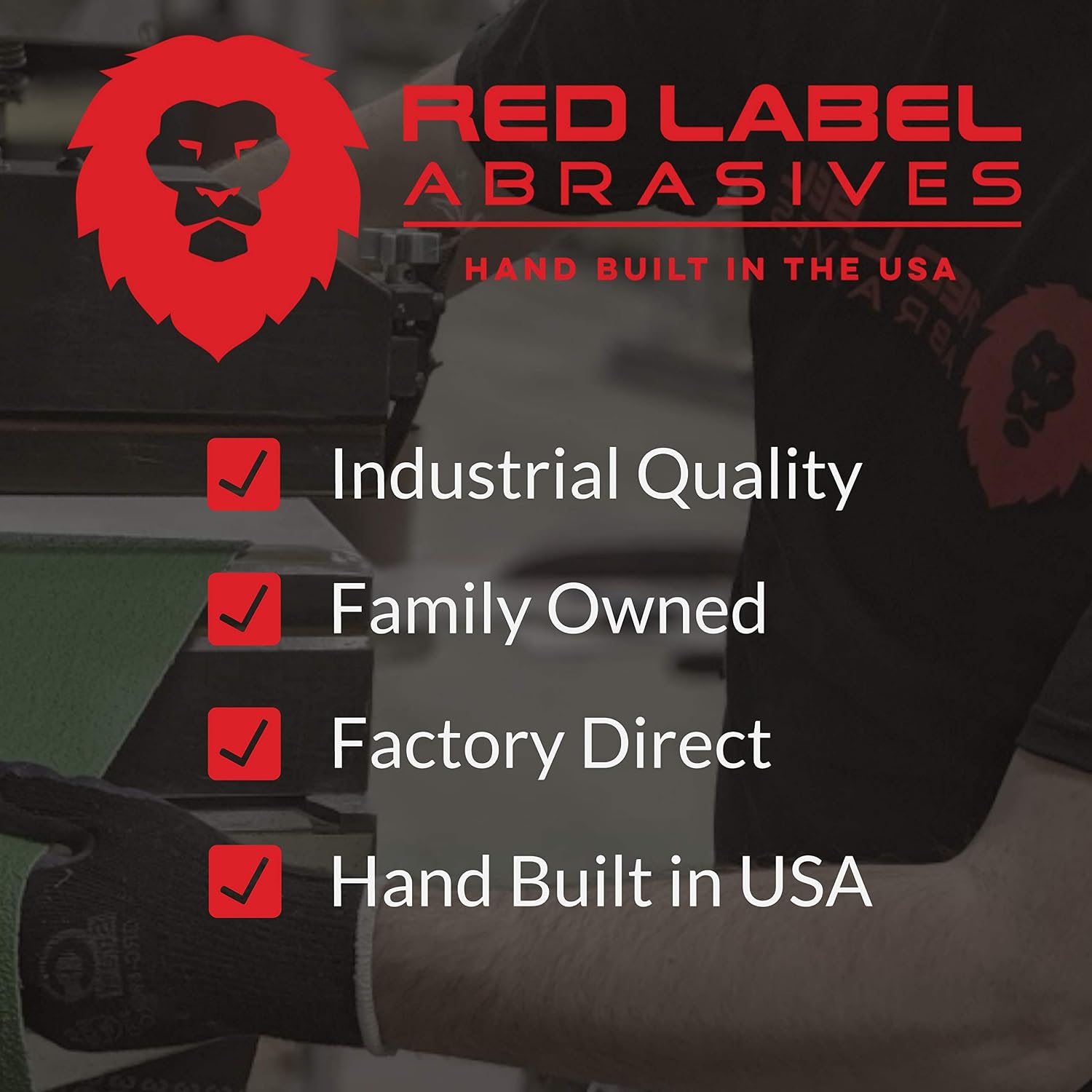 Red Label Abrasives 1 X 42 Inch 180 Grit Metal Grinding Ceramic Sanding Belts, Extra Long Life, 12 Pack