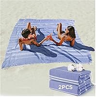 Vista 55 de Antfuny Toallas de playa turcas Esenciales para vacaciones Secado rápido Sin arena De gran tamaño Toalla de baño Piscina Natación Toalla extra