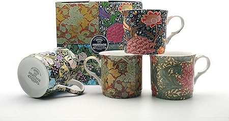 Heritage Fine Bone China Set Of 4 Mugs - Fuchsia | -site - View #5