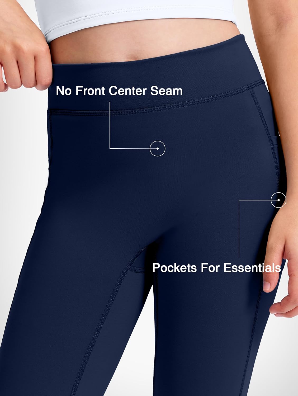 Girls Flare Leggings with Pockets, High Waisted Yoga Pants for Dance