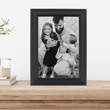 Lawrence Frames Classic Bead Picture Frame, 4x6, Black
