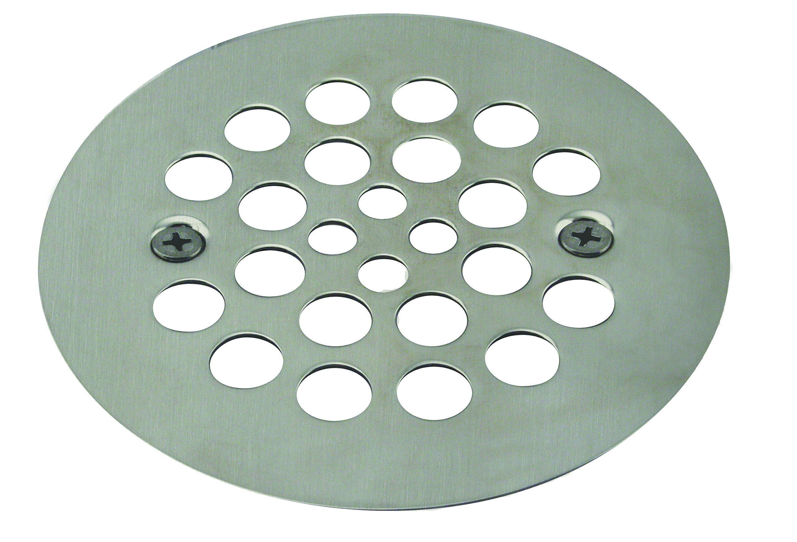 Westbrass A3193-20 4-1/4" OD Brass Shower Strainer Grid Drain Cover, Stainless Steel