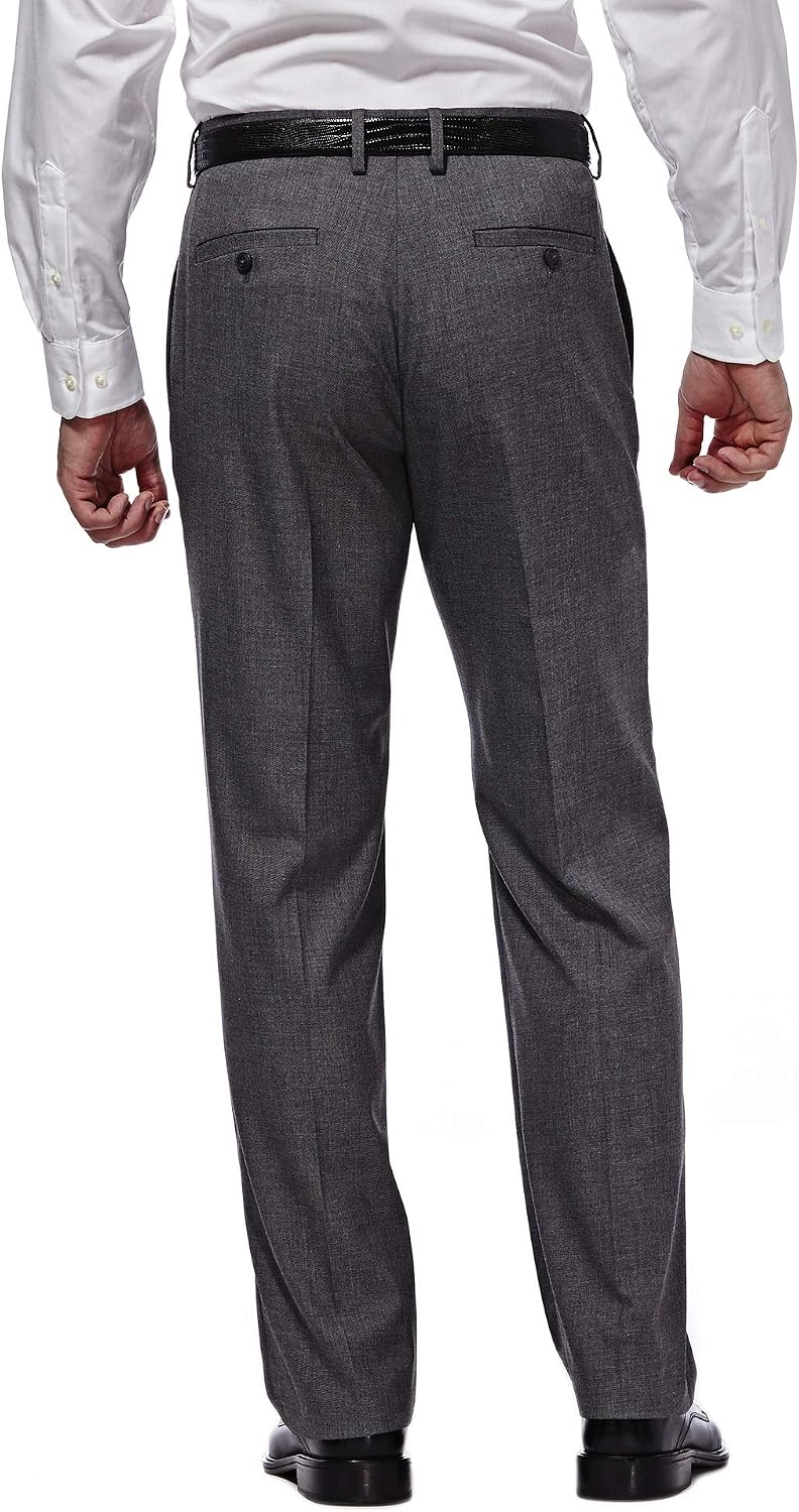 Haggar Men's Premium Performance Stretch Stria Suit Jacket and Pants Classic FIt