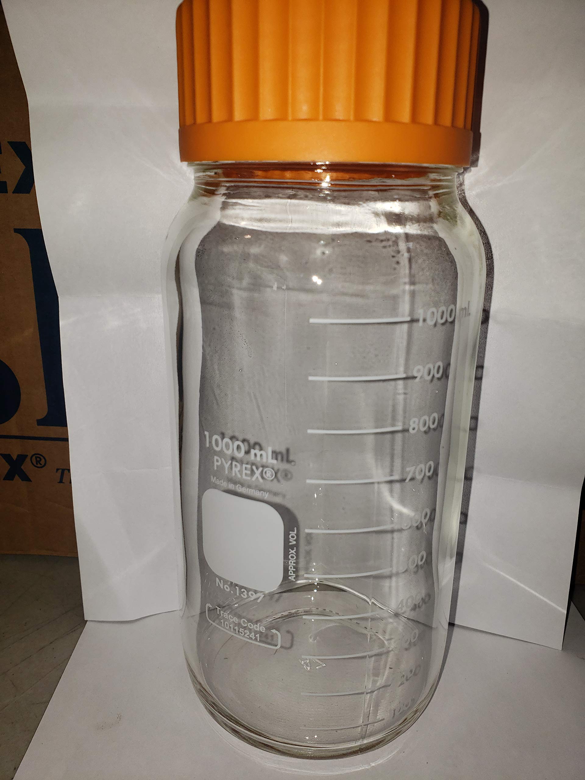 1 Round WM Media Storage Bottle GLS 80, Screw Cap 10/case