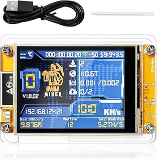 Bitcoins Miner 1000kh/s Hashrate 2.8" Smart Display USB Plug and Play Bitcoins Lottery Miner Mini Solo Miner Crypto Miner Machine, Used for firmware DIY Learning and Education