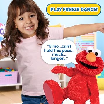 Sesame Street Hokey Pokey Elmo 14 Interactive Plush Toy | Sings, Dances & Plays Music, Bilingual Stuffed Animal, Pretend Play, Soft & Huggable, for Girls and Boys, Ages 18 Months+