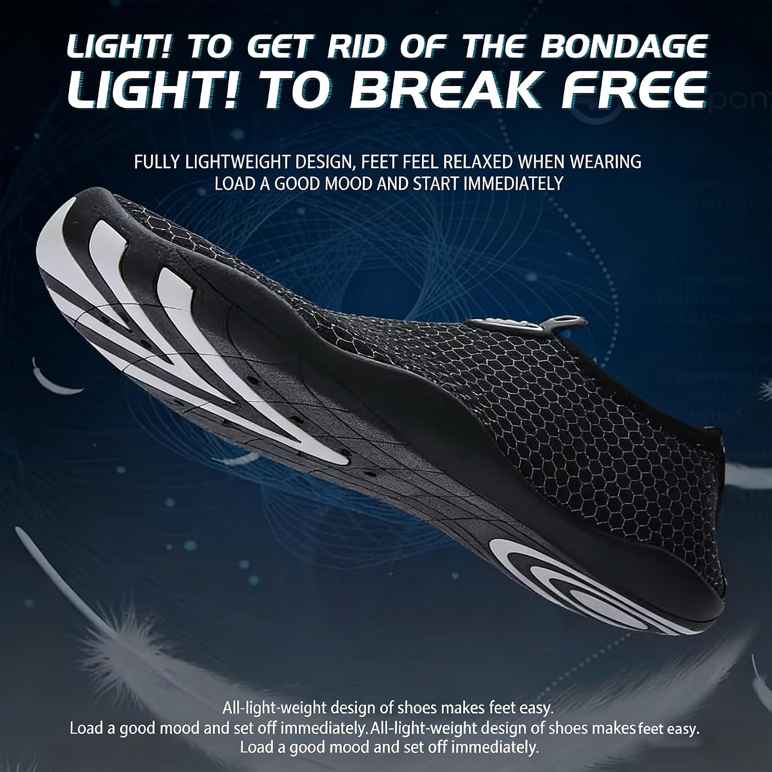 Quick-Dry Athletic Water Shoes, Barefoot Aqua Socks for Women Men, Sutiable for Beach Swim Outdoor Sports Yoga Pool