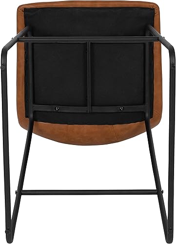 Miniatura 33 de Flash Furniture Reagan - Taburetes de bar LeatherSoft de 30 pulgadas con reposapiés, taburetes de barra de estilo moderno de mediados de siglo,